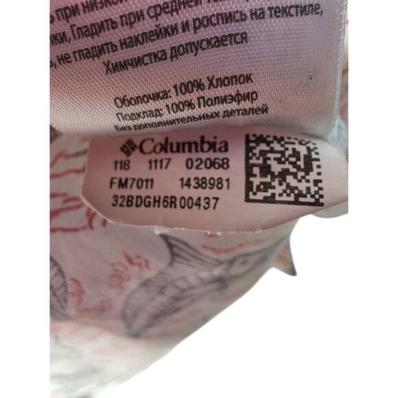 Columbia Shirt Mens XXL 2XL White Geometric PFG Fish Fishing Button Up Collared - Picture 12 of 16